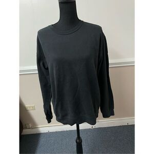 Athletic Works Black Pull Over Sweatshirt Size Medium
